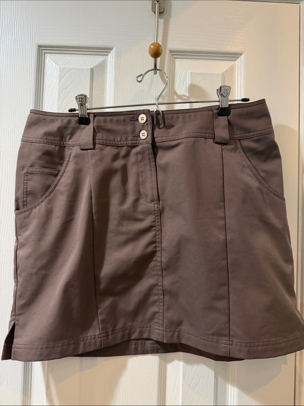 adidas Climacool Brown Mini Skirt with Front Pockets